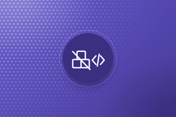 Durchgestrichener Baukasten neben Codeklammern zum Thema Websites ohne Page Builder